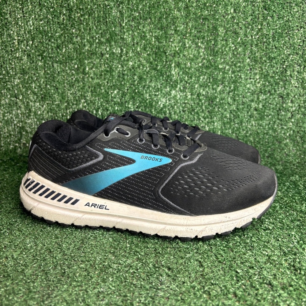 Brooks Ariel 20 Support Cushion Running Shoe Black Blue Women Sz 9 2E Extra Wide